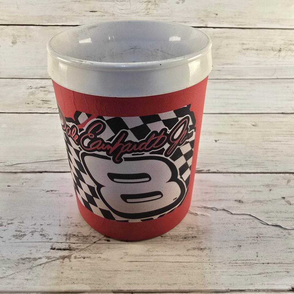 Dale Earnhardt Jr 8 NASCAR Classic Coolie Insulated Cup Holder Red White USA